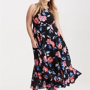 Torrid floral Georgette sleeveless maxi dress